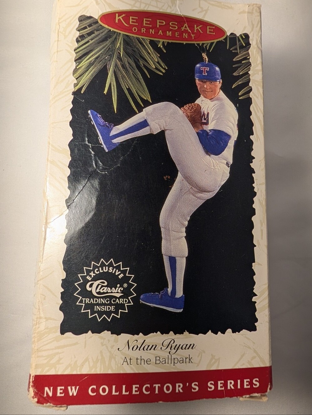 1996 Hallmark Keepsake Ornament Nolan Ryan "At The Ballpark" With Box